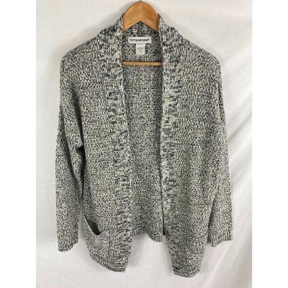 Cotton Emporium Open Knit Cardigan Sweater Size Medium - Picture 1 of 4